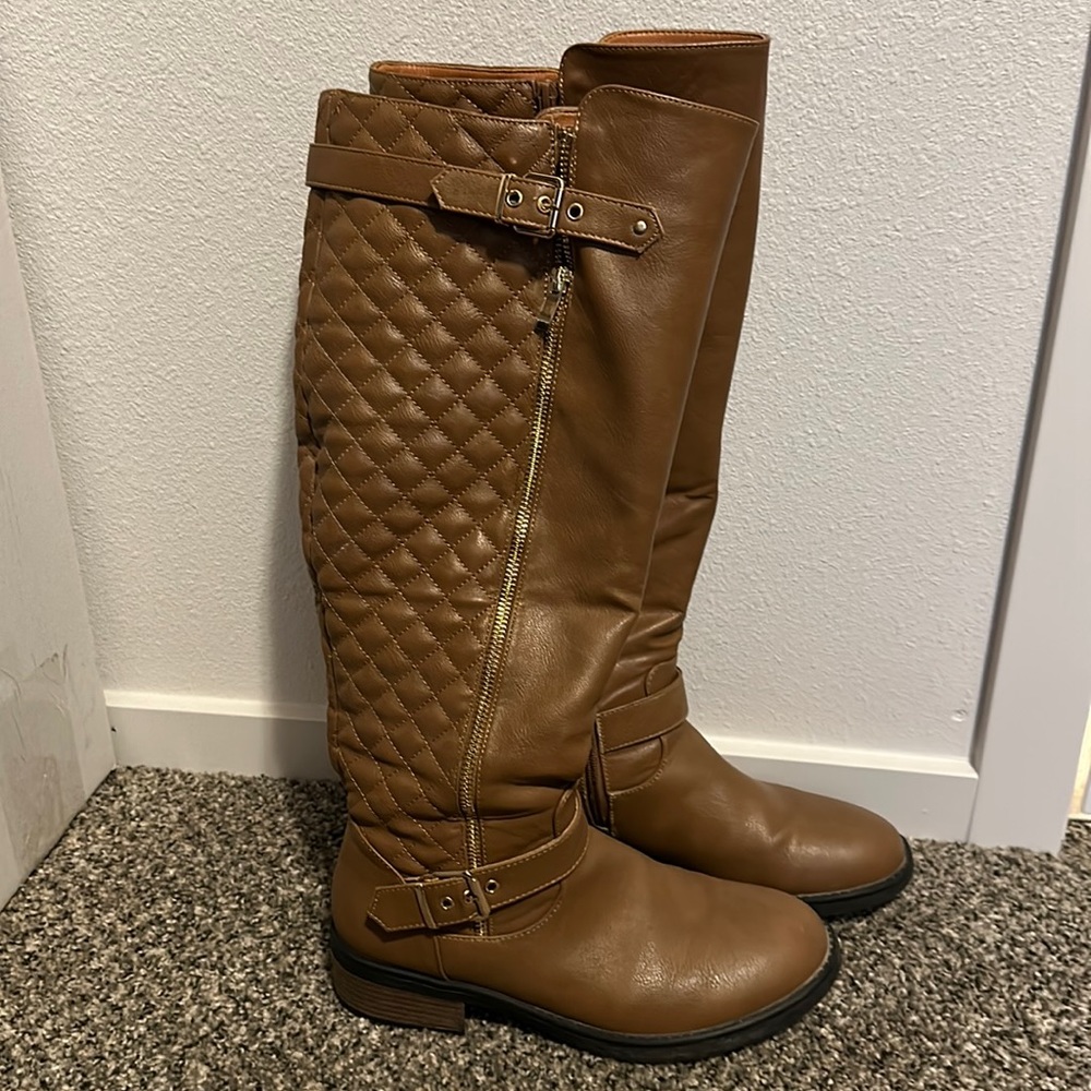 Brown Wide Calf Boots